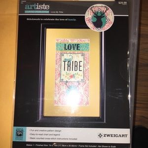Counted Cross-Stitch Love My Tribe needle Art
